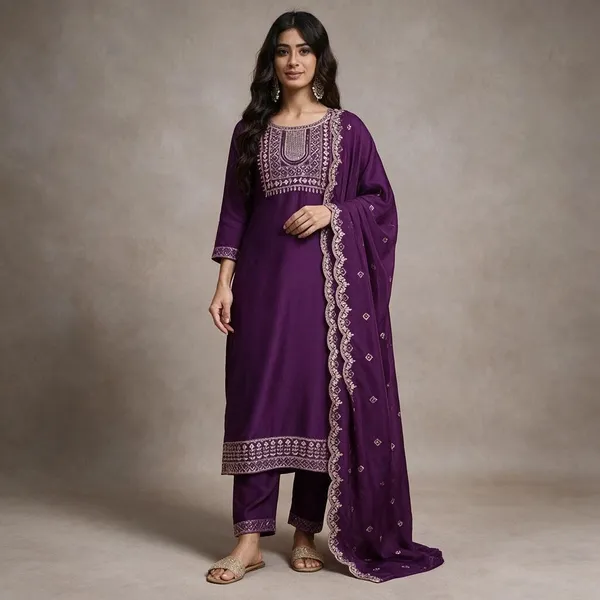 Purple_Cotton_Silk_Straight_Kurta_Set_With_Dupatta_For_Women