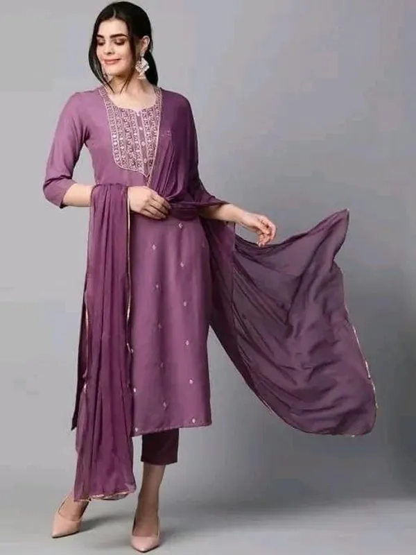Lavender_Cotton_Silk_Straight_Kurta_Set_With_Dupatta_For_Women