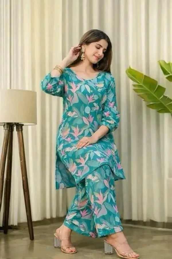 Mint_Green_Cotton_Silk_Straight_Kurta_With_Palazzo_For_Women