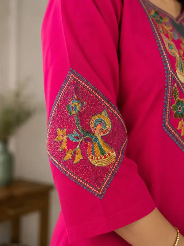 Pink_Cotton_Silk_Straight_Kurta_With_Bottomwear_For_Women