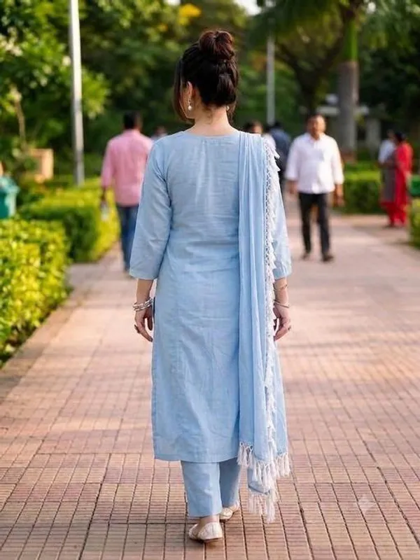 Blue_Cotton_Silk_Straight_Embroidered_Kurta_Set_For_Women