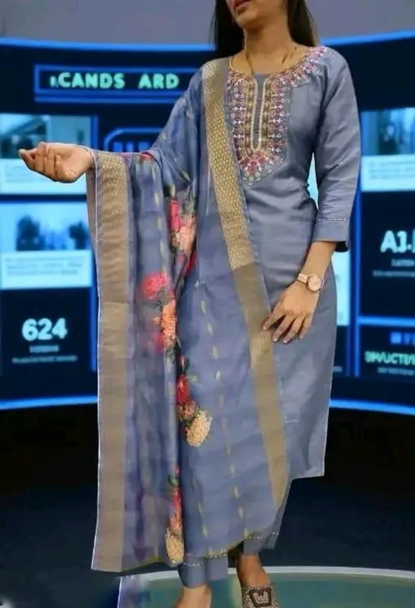 Olive_Blue_Cotton_Silk_Straight_Kurta_Set_With_Dupatta_For_Women