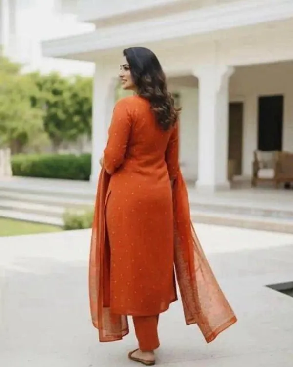 Orange_Cotton_Silk_Straight_Kurta_Set_With_Dupatta_For_Women