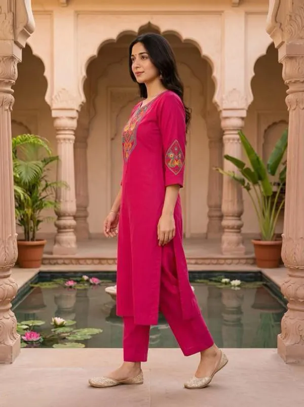 Pink_Cotton_Silk_Straight_Kurta_With_Bottomwear_For_Women