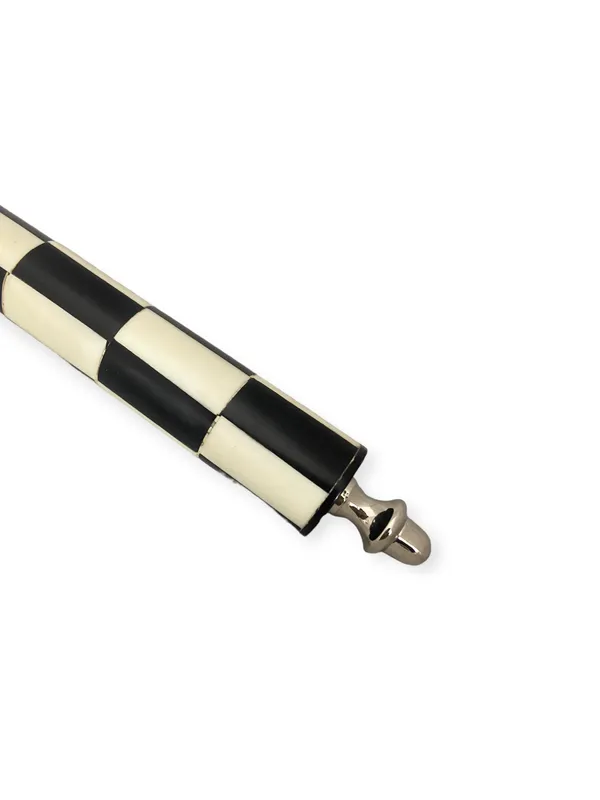 Brass_Bone_Vintage_Silver_Checkerboard_Handle_Handheld_Magnifying_Glass
