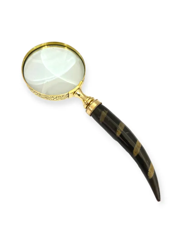 Brass_&_Horn_Antique_Striped_Handle_Magnifying_Glass