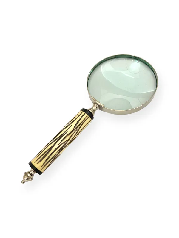 Brass_Glass_Vintage_Gold_Cream_Handle_Handheld_Magnifying_Glass