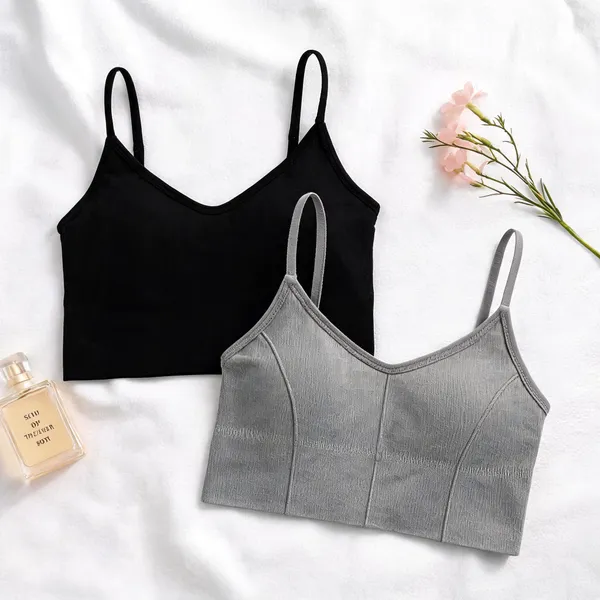Black_And_Grey_Seamless_Crop_Top_Bras_for_Women