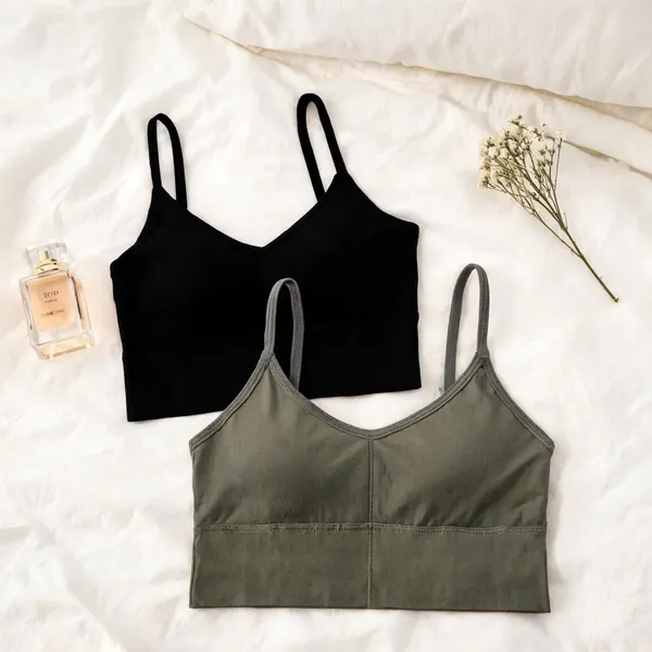 Black_And_Olive_Two-Piece_Bralette_Set_for_Women