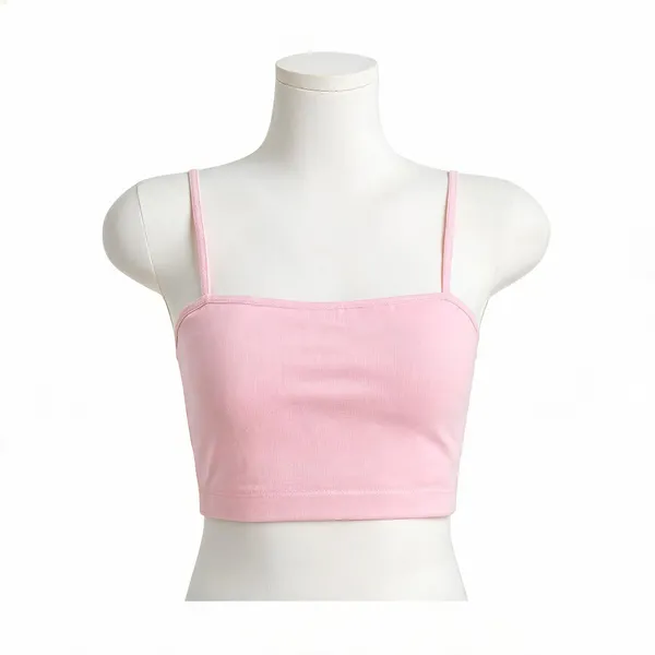 Pink_&_Grey_Spaghetti_Strap_Crop_Top_for_Women