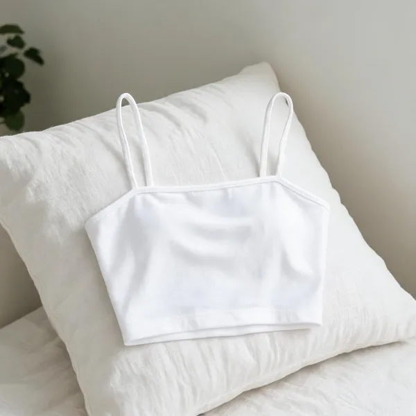 White_&_Cream_Spaghetti_Strap_Crop_Top_for_Women