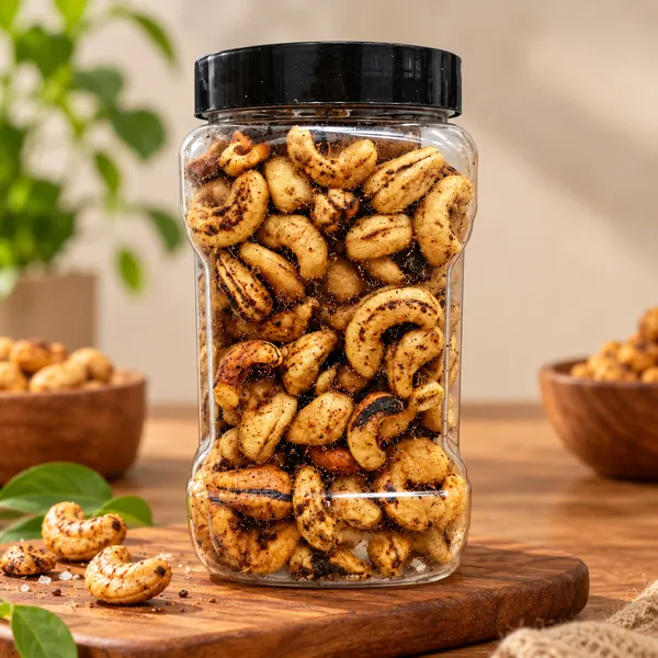 Masala_Cashew_Nuts_In_Transparent_Jar