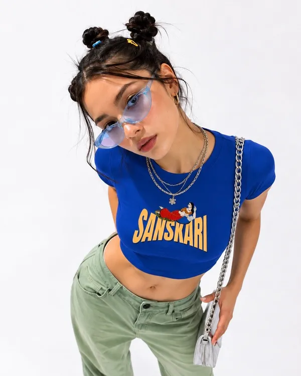 Sanskari_Top_Blue