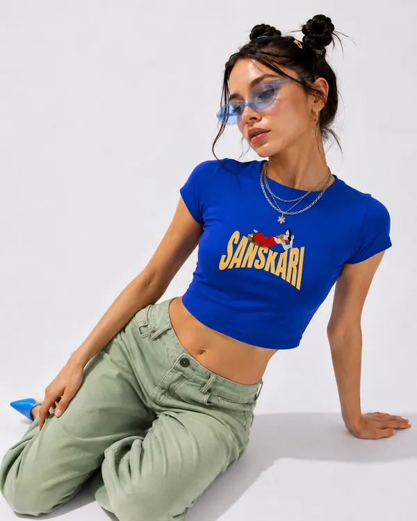Sanskari_Top_Blue