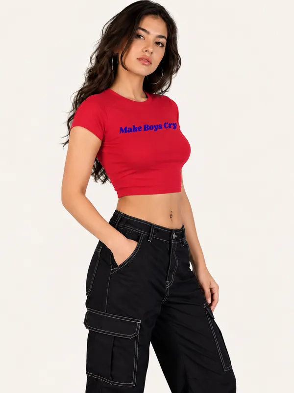 make_boys_cry_crop_top_red