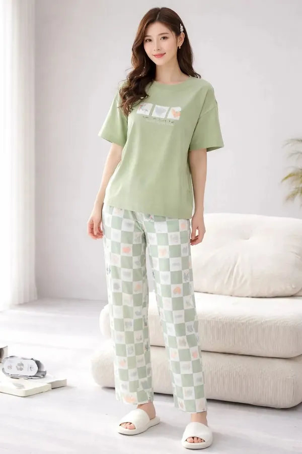 Green_Printed_Sleepwear_Set_for_Women