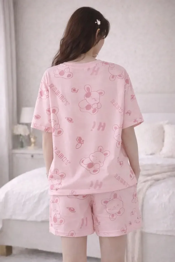 Pink_Printed_Short_Sleeve_Sleepwear_Set_for_Women