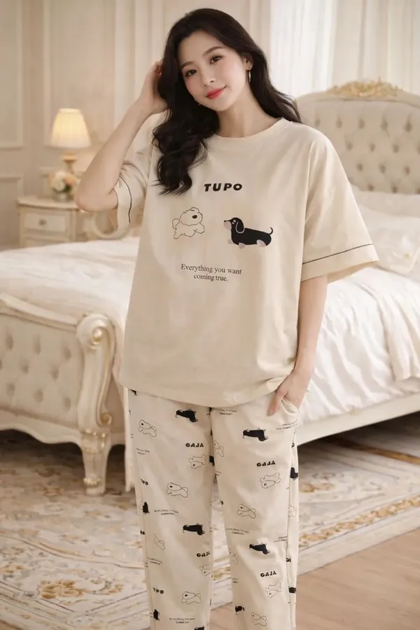 Cream_Printed_Relaxed_Fit_Sleepwear_Set_for_Women