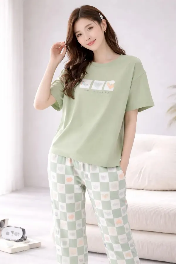 Green_Printed_Sleepwear_Set_for_Women