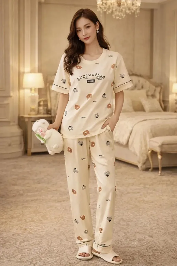 Cream_Printed_Relaxed_Fit_Pyjama_Set_for_Women