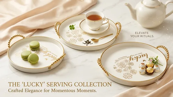 White_Ceramic_Lucky_Floral_Serving_Plate_Set
