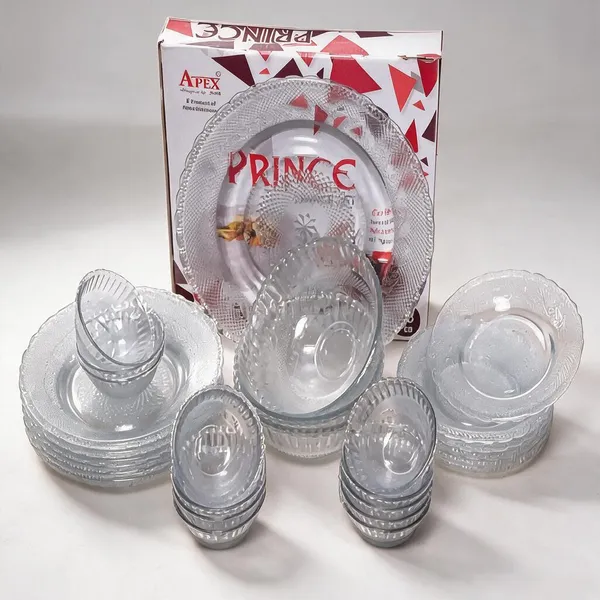 Glass_Textured_Transparent_Dinner_Set