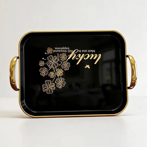Plastic_Decorative_Floral_Print_Serving_Tray_Set