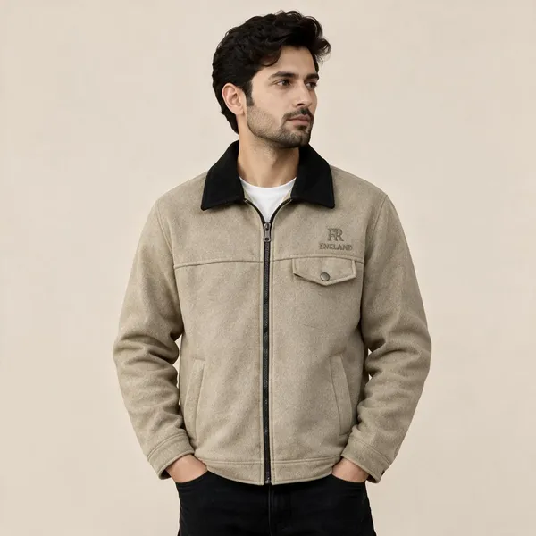 Beige_Suede_Casual_Jacket_For_Men