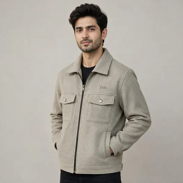 Beige_Textured_Casual_Jacket_For_Men