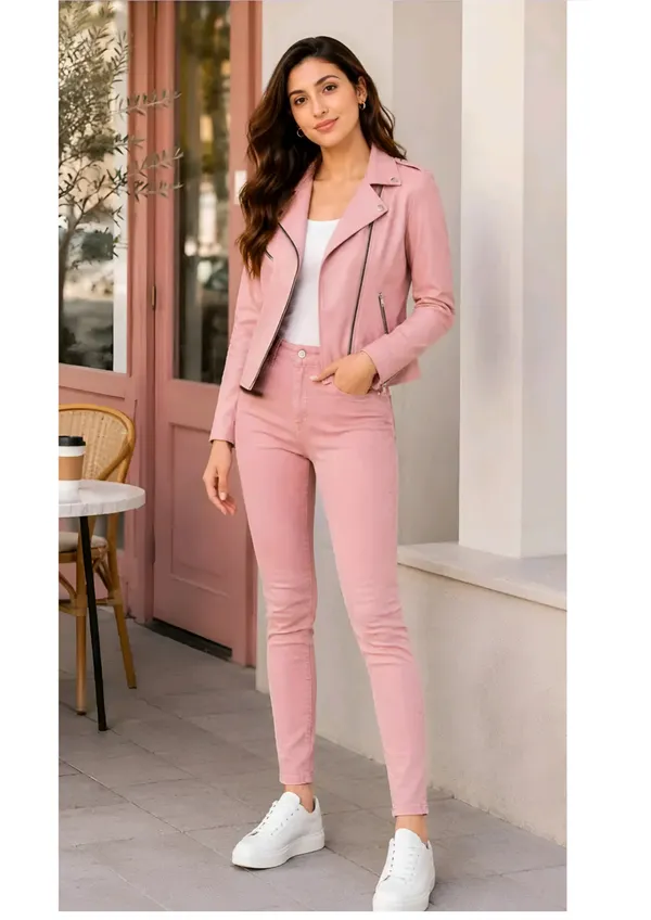 Pink_Fitted_Biker_Jacket_For_Women