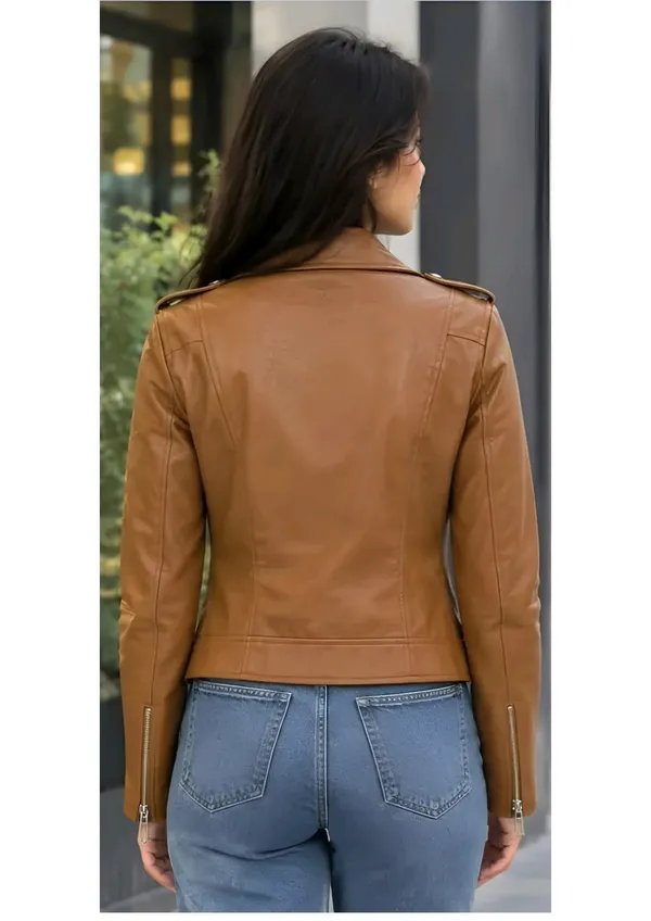 Brown_Leather_Look_Biker_Jacket_For_Women