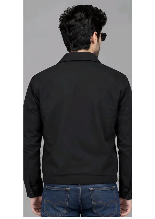 Black_Casual_Zip_Up_Jacket_For_Men