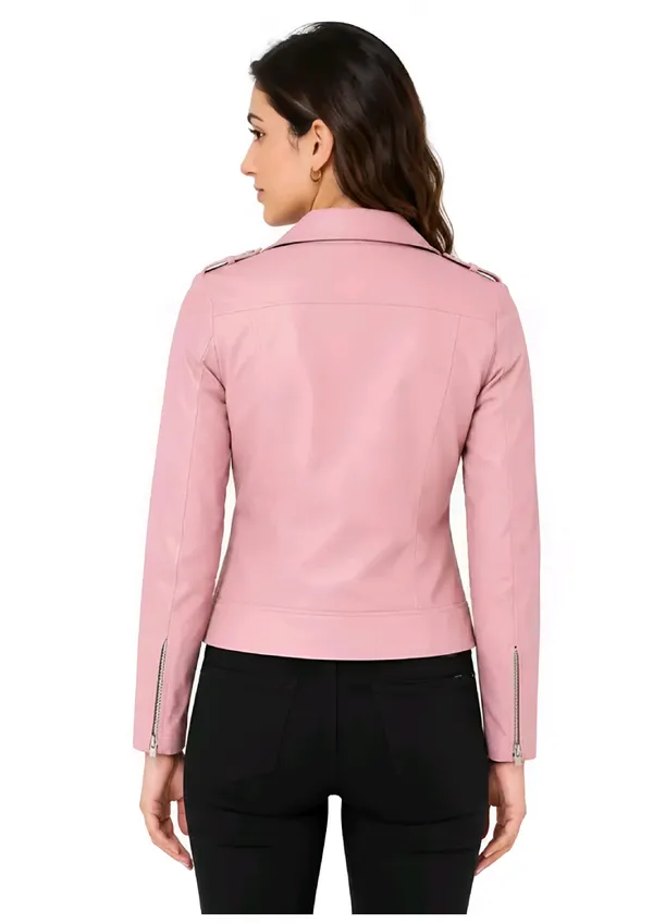 Pink_Fitted_Biker_Jacket_For_Women