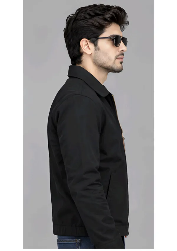 Black_Casual_Zip_Up_Jacket_For_Men