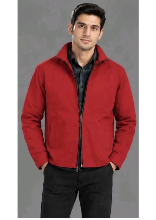 Red_Casual_Front_Zip_Jacket_For_Men