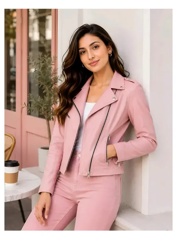 Pink_Fitted_Biker_Jacket_For_Women