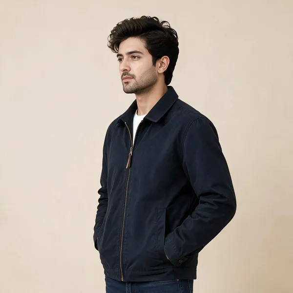Navy_Casual_Fit_Jacket_For_Men