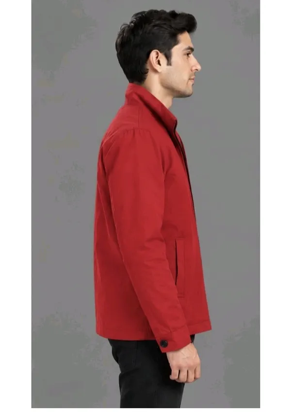 Red_Casual_Front_Zip_Jacket_For_Men
