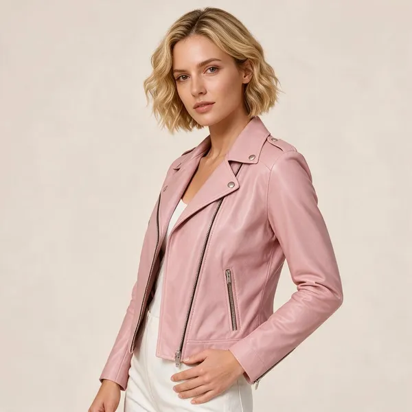 Pink_Fitted_Biker_Jacket_For_Women
