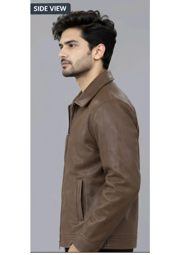 Brown_Leather_Regular_Fit_Jacket_For_Men
