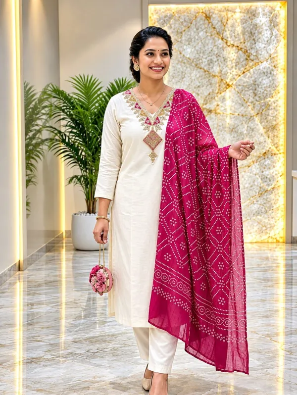 Cream_Viscose_Rayon_Straight_Embroidered_Kurta_Set_For_Women