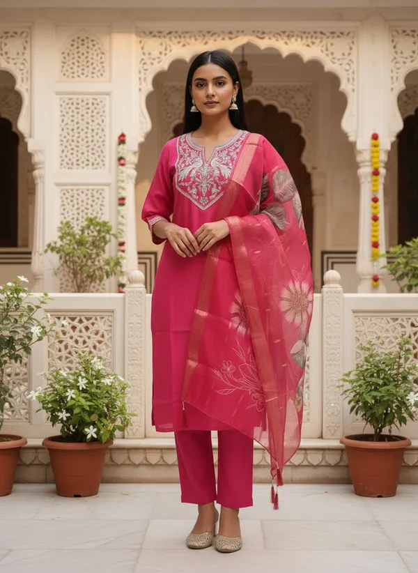 Pink_Roman_Silk_Straight_Embroidered_Kurta_Set_For_Women