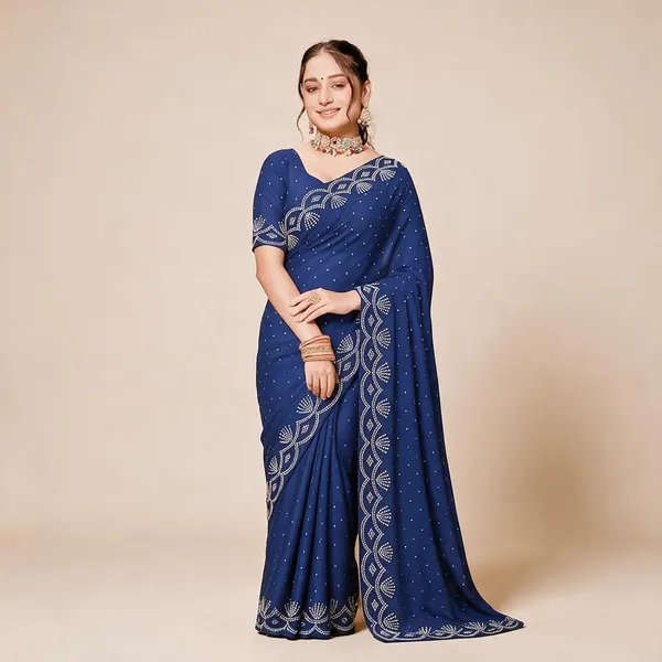Blue_Georgette_Silk_Embellished_Saree_For_Women