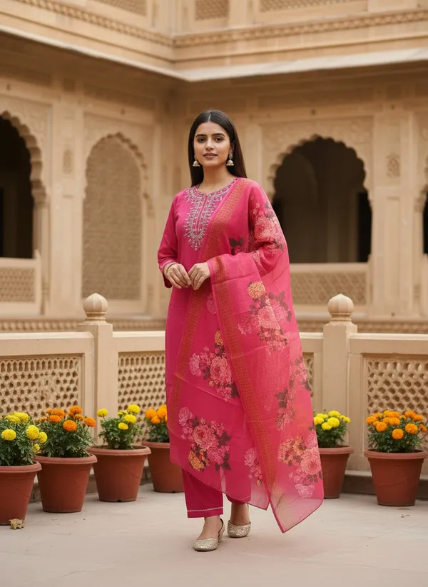 Pink_Viscose_Rayon_Straight_Embroidered_Kurta_Set_For_Women