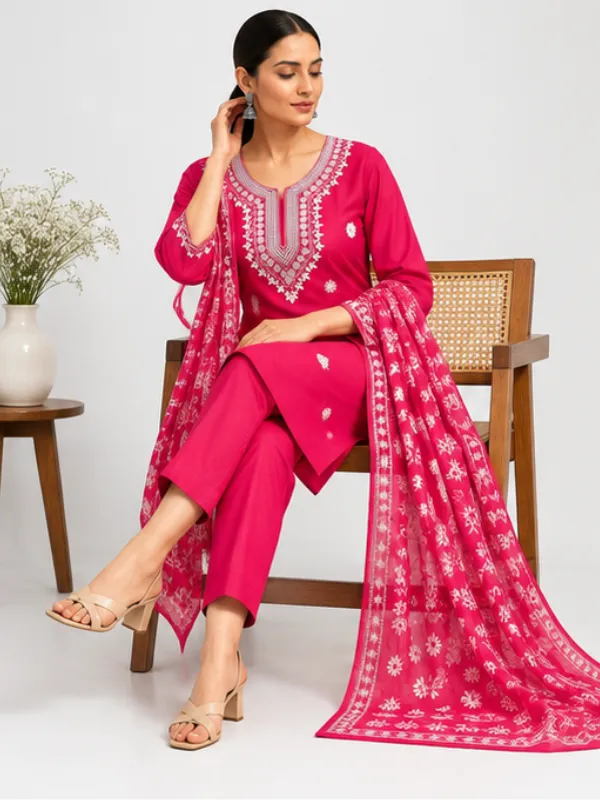 Pink_Viscose_Rayon_Straight_Printed_Kurta_Set_For_Women
