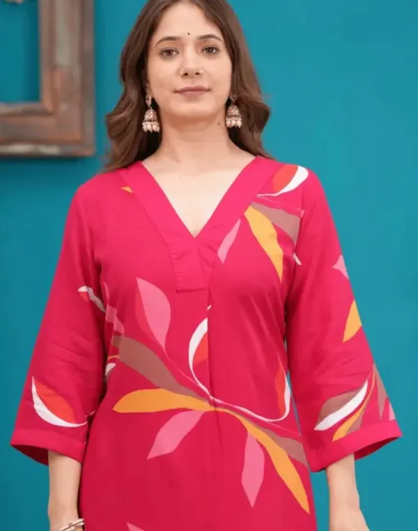 Pink_Viscose_Rayon_Straight_Printed_Kurta_Set_For_Women