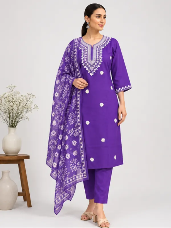 Purple_Viscose_Rayon_Straight_Printed_Kurta_Set_For_Women