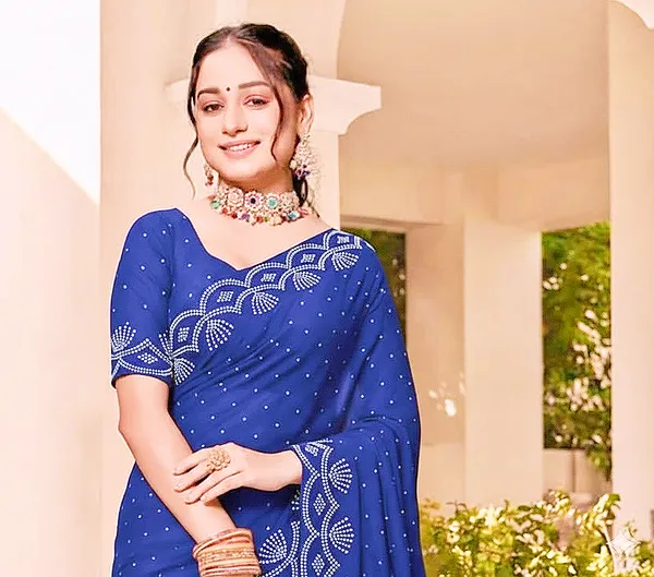 Blue_Georgette_Silk_Embellished_Saree_For_Women
