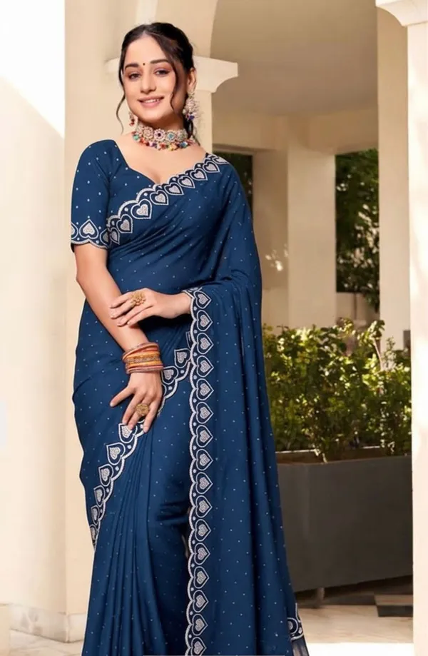 Navy_Blue_Georgette_Silk_Printed_Saree_For_Women