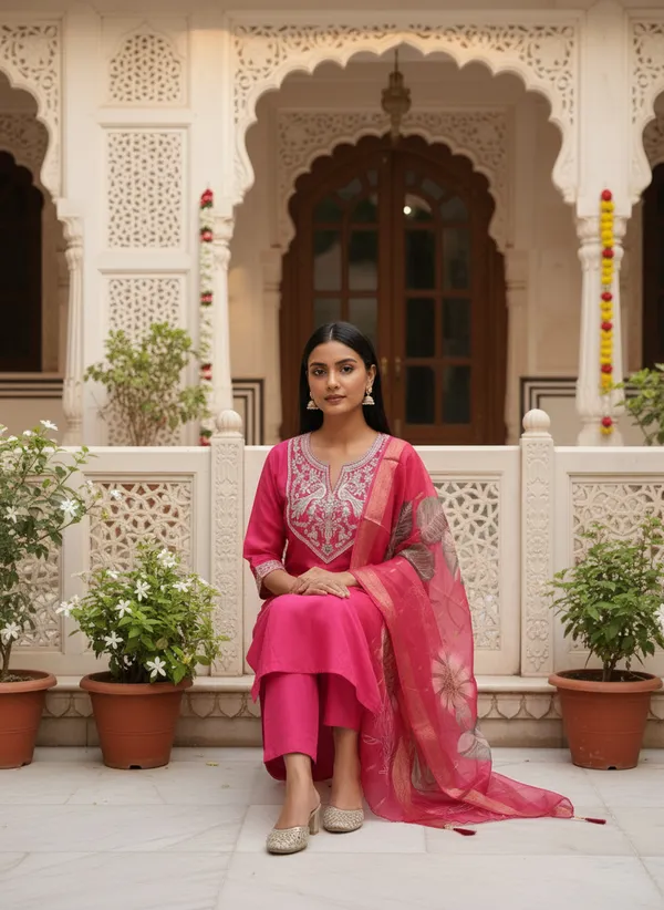 Pink_Roman_Silk_Straight_Embroidered_Kurta_Set_For_Women